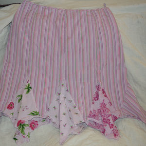Flirty Hankerchief Knee Length Skirt